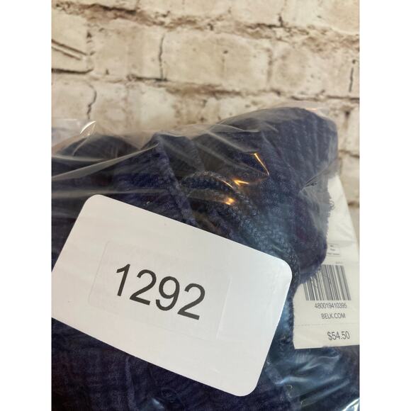 Wonderly Gauze Lounge Pants Womens 2X Navy Elastic Waist Pull On Frayed Hem Plus - Picture 2 of 16